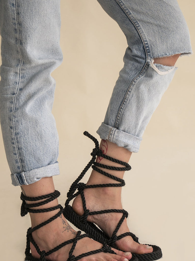 Romano Black Sandals