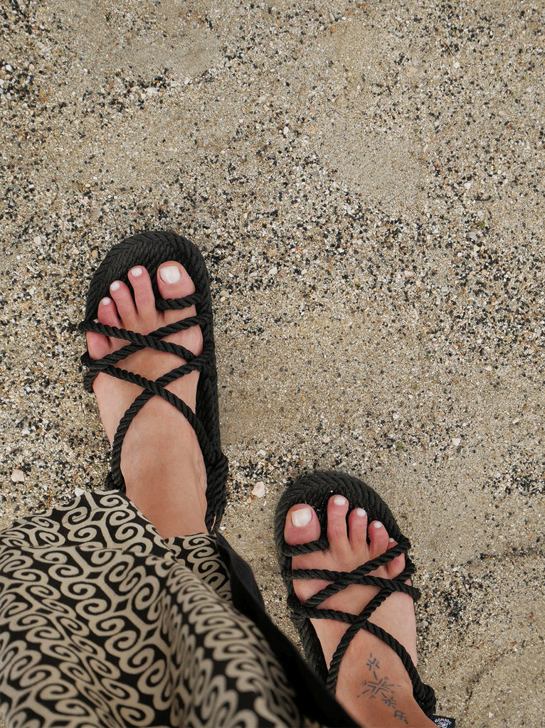 Toe Joe Black Sandals